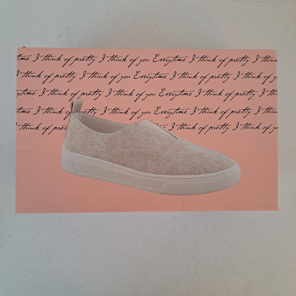 Kensie Salia Slip On Sneaker Womens 7 Beige New Textile Low Top‎ 1174-462-B30